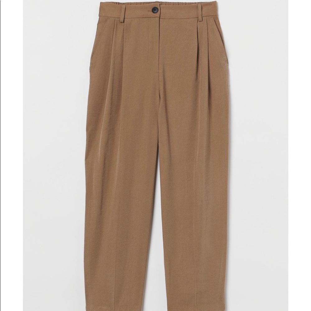 Fitted twill pants
